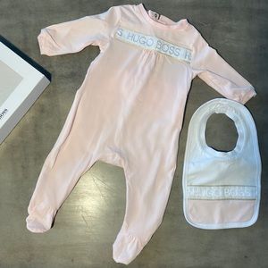 Hugo Boss Baby Girl Bodysuit and Bob Gift Set